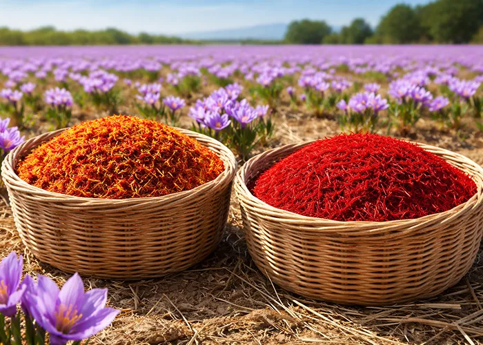 تفاوت زعفران سرگل و پوشال