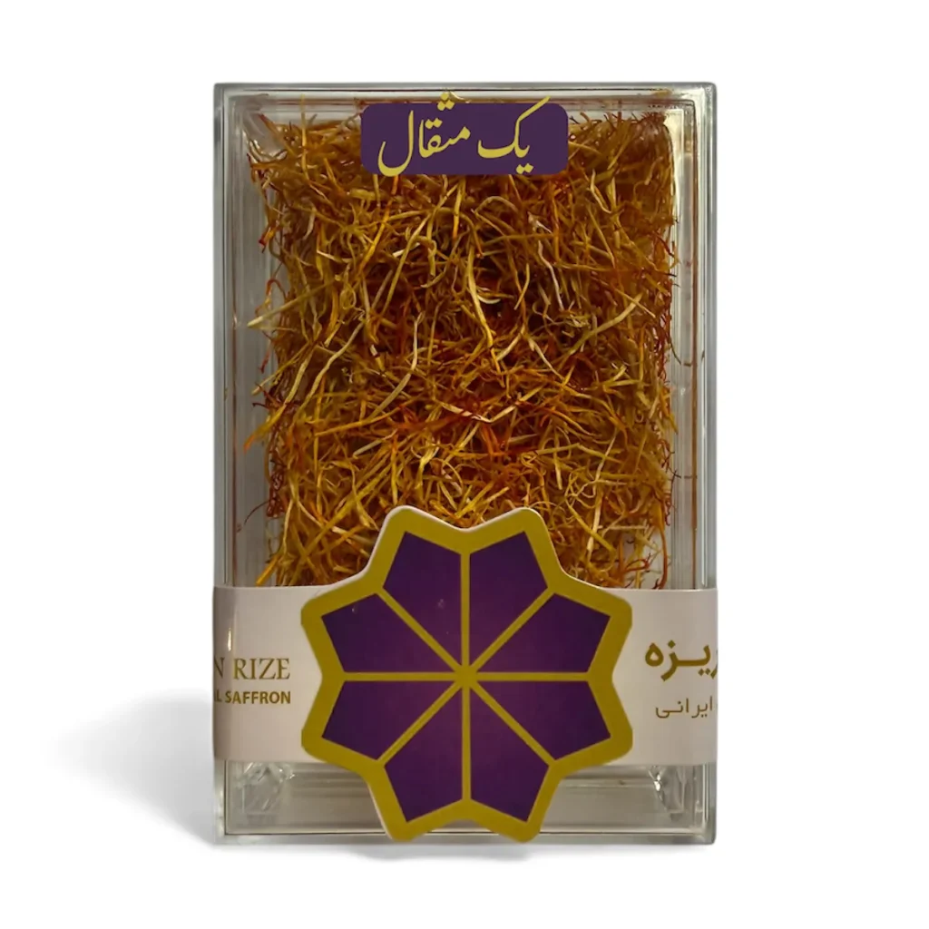 زعفران ریشه 1 مثقال ظرف ساده